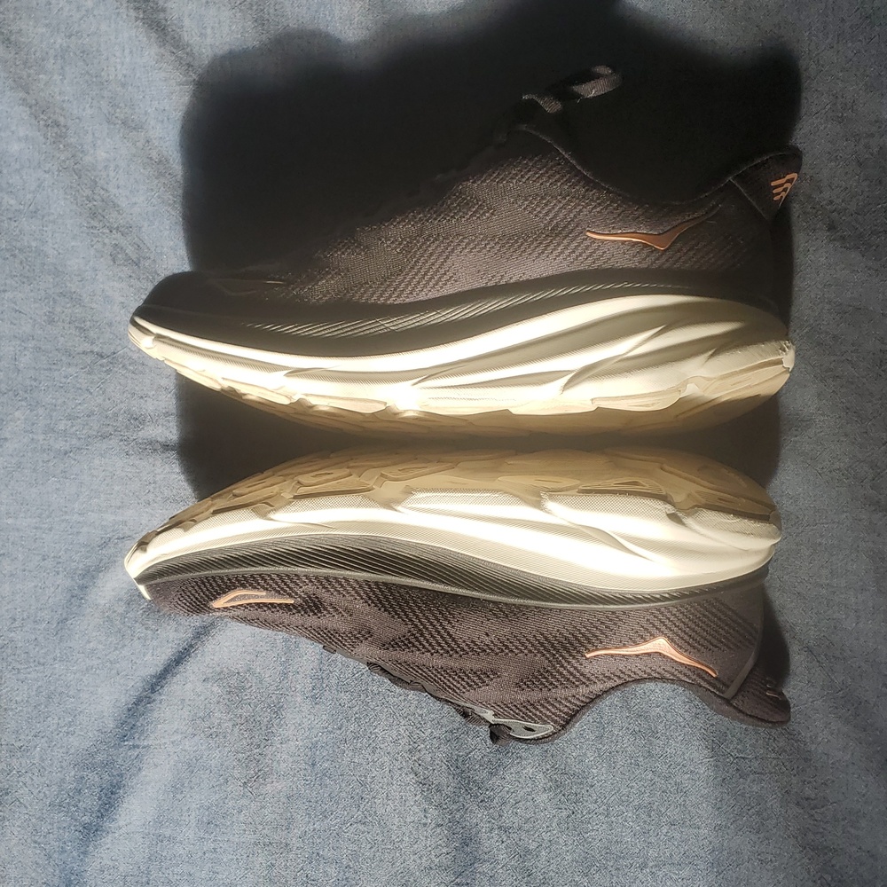 Hoka Clifton 9 Black Rose Gold Women's Running Shoes 9.5 D - Picture 5 of 6